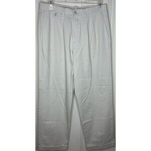Dockers stretch waist pleated khaki cotton pants mens 34x32 classic elevated Y2K